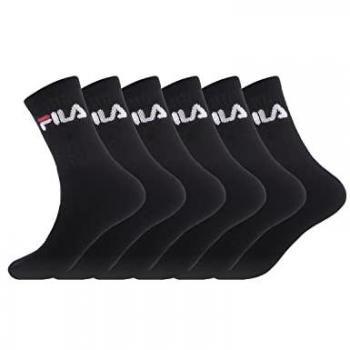 Lot de 6 Chaussettes Hautes Fila pour Homme - Noir