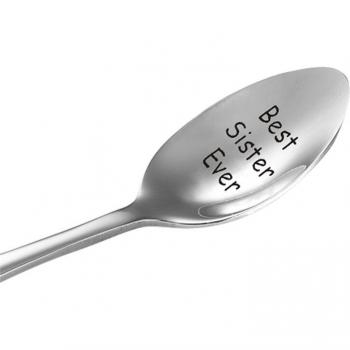 Stainless Steel Coffee Spoon for Mom and Dad - 13.1x2.5cm