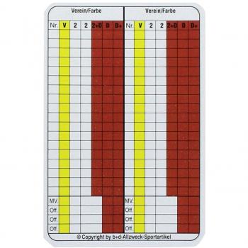 Referee Note Cards Handall Erima