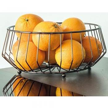 Pt Fruitschaal Linea Kink - Grote Fruitplaat - Roestkleur - 34 cm diameter x 14,5 cm hoogte