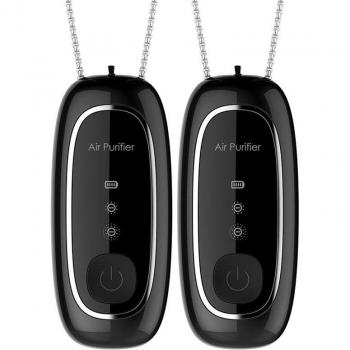 Mini Portable Ionizer Necklace Set (Black)