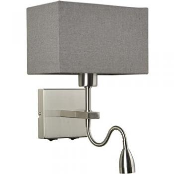Applique da comodino moderna Norte in nickel, LED bianco caldo 3000K 350lm