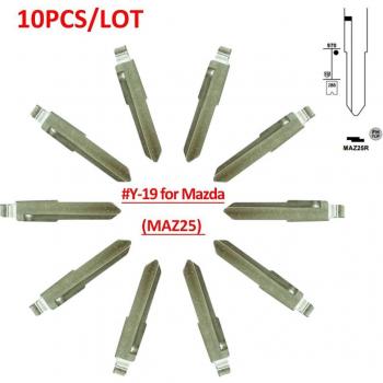 Mazda Type 19 Flip Key Blade Metal Blank Uncut - 10pcs/lot