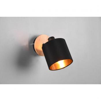 TRIO Leuchten Deckenstrahler Tommy, ohne Leuchtmittel, warmweiß - kaltweiß, 1er Spot Holzoptik schwenkbar, Wand-& Deckenmontage exkl 1xE14 max 28W