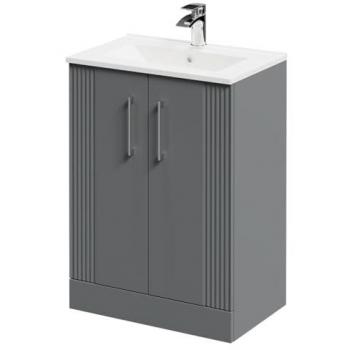 Wholesaler Avant Floor Stand Vanity in Satin Grey, 600mm Wide