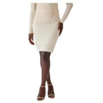 Gonna Midi Guess Zama Donna Beige a Bottone