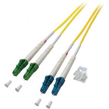 EFB-Elektronik 1m Fiberoptisches Kabel LC/APC-Stecker, gelb - männlich/männlich