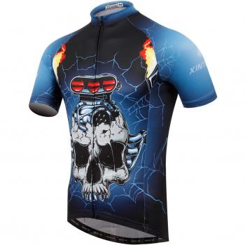 XINTOWN Summer Skull Cycling Suit - Compression Short Sleeve Shirt