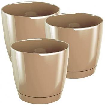 Coubi Rund p Blumentopf in Kaffeebraun
