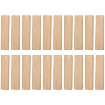 20pcs Blank Bamboo Bookmarks for Reading