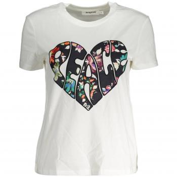 T- Shirt XXL Bianco Desigual Donna