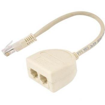Conector telefónico modular CAT.5e 8 posiciones 8 contactos 15 cm Electro Dh 39.115/8
