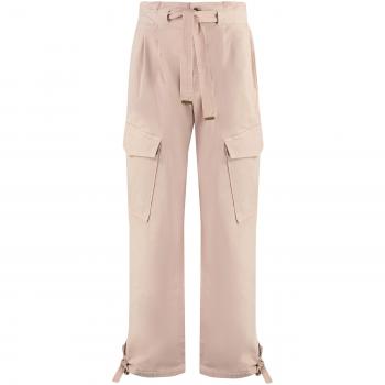 PINKO, Straight Trousers, female, Pink, Size: XS Pink Cargo Trousers