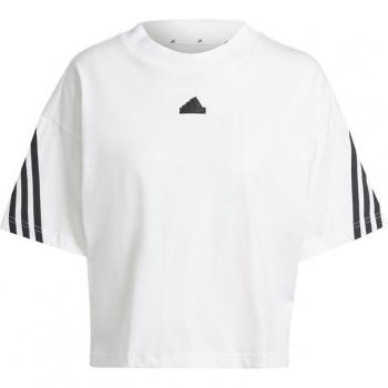 Adidas W Fi 3S Tee - Camiseta mujer con 3 líneas blancas