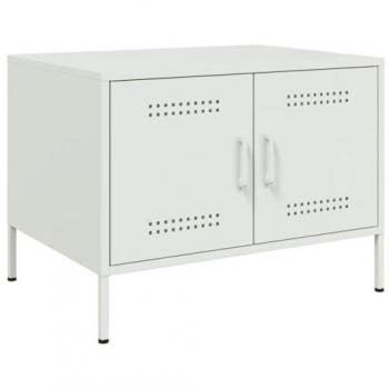 White Vidaxl Coffee Table in Metal with Dimensions 68x50x50.5 cm