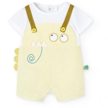 Tuta Boboli in poplin a strisce