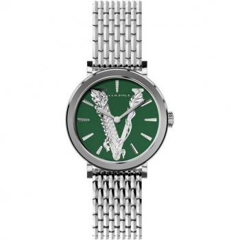 Versace Versatile Barocca Gray Women’s Deployant Clasp Timepiece
