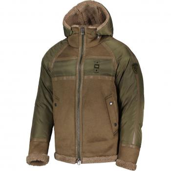 Blauer Winter Jacket with Eco‑Fur – Green – Size L
