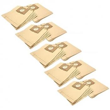 Vhbw 50x sacchetto compatibile con Alfatec A 3715 / A3715, A 4315 / A4315 aspirapolvere - in carta, 26cm x 22cm, color sabbia