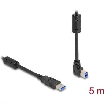 Cable USB 3.0 5 m A a B con conector 90° superior