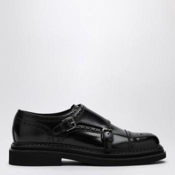 Monk Strap in pelle brogue nera Dolce&Gabbana, taglia 44