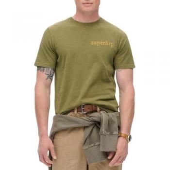 Camiseta Manga Corta Superdry Tattoo Graphic Khaki
