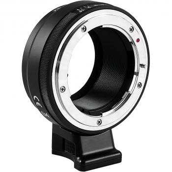 Commlite Adapter Nikon F Linsen zu Sony E (Standard, Nikon F), Objektivkonverter, Schwarz, Silber