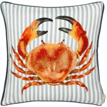 Salcombe Piped Crab Cushion Cover 43cm - Black