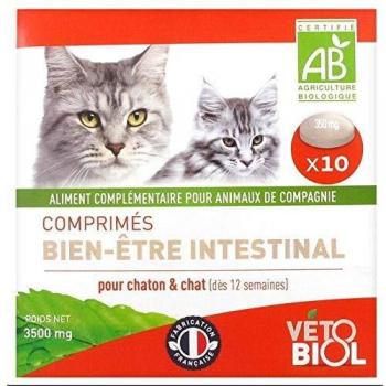 VETOBIOL BIEN-ETRE INTESTINAL 10 COMPRIMES CHAT