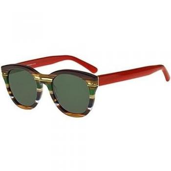 Ultra Limited - GRADO ESTRIPE BEIGE, Geométrico, acetato, hombre, ESTRIPE MARRÓN ROJO/VERDE GRIS (01053), 49/18/140