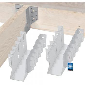 Supporto per travi in legno a forma di U con ali esterne - tipo A - 80 mm - KOTARBAU