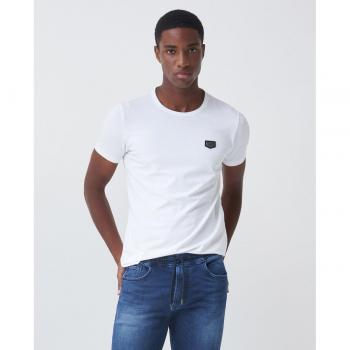 Salsa Jeans Maglietta con Badge in Metallo Bianco XL