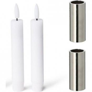 Novaliv 2er Set Standkerzenhalter für Stabkerzen