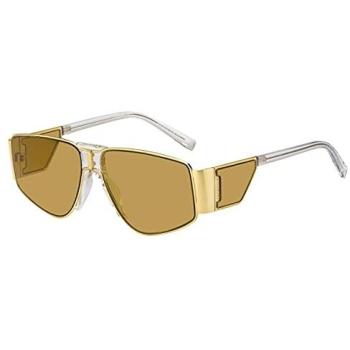 Gold‑Metal Yellow Sunnies – Givenchy Woman 59 mm