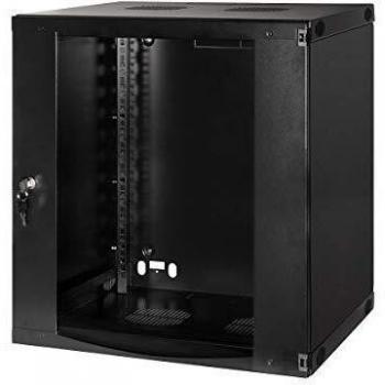 LogiLink W12F64B Wall-Mounted Rack Cabinet - Black