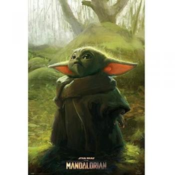 Póster The Mandalorian Baby Yoda Star Wars 61 x 91,5 cm