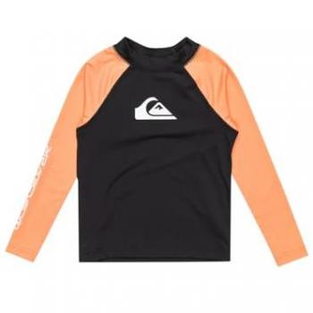 **Quiksilver Infantil Protección Solar UPF 50 – Manga Larga Naranja