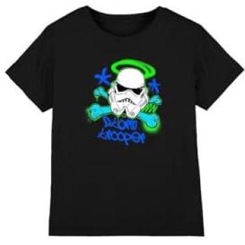 Star Wars Trooper Stencil T‑Shirt for Children – Black (5‑6)