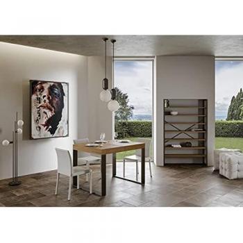 Tavolo Tecno Premium Allungabile piano Quercia Natura 90x130 Allungato 234 telaio Antracite