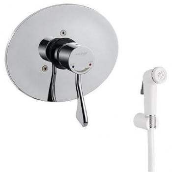 Miscelatore Termostatico Incasso Progressivo con Leva Clinica e Doccetta Igienica Serie 900 Cromato/Bianco