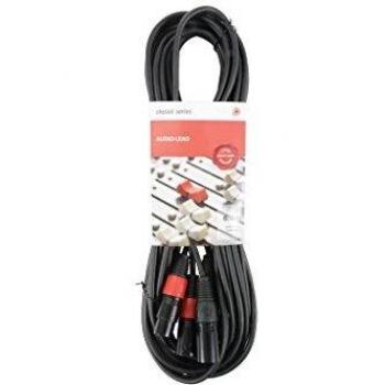 6m Citronic Classic Audio Lead 2 x XLR 3 Pin Female to 2 x XLR 3 Pin Male