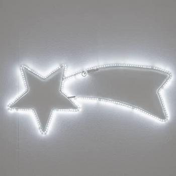 Figura natalizia stella cometa 240 lampadine bianco freddo H 35 cm