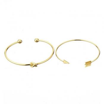 Tocona Gold Alloy Boho Cuff Bracelets Set for Women