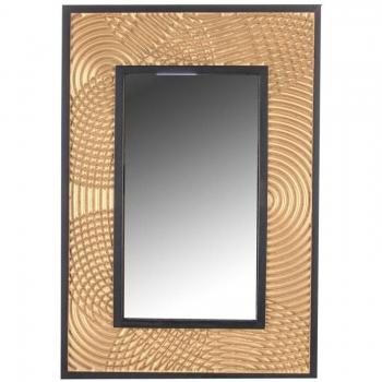 Espejo Rectangular Dorado y Negro