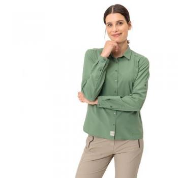 Camicia Donna Vaude Rosemoor IV a Maniche Lunghe Verde Salice 34