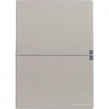 Hugo Boss Elegance Storyline Personalizable Lined A5 Notebook - Grey