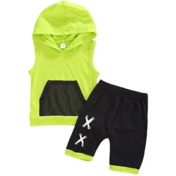 Ropa de Verano para Niños 1-6 Años: Conjunto de 2 Piezas con Capucha