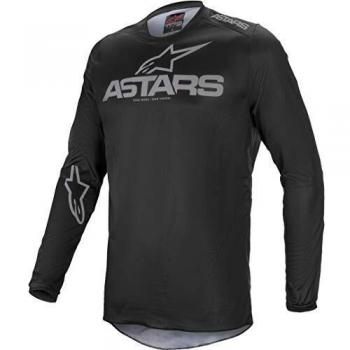 Jersey de Motocross Alpinestars Fluid Graphite - Negro Gris