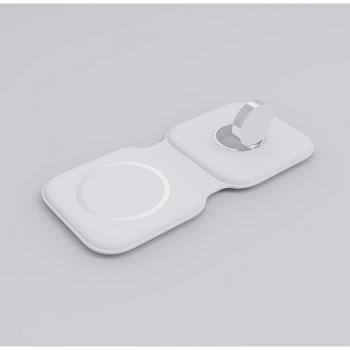 Cargador Magnético Dual Qi 15W para iPhone 12