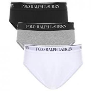Slip Ralph Lauren Low Rise gris blanco negro (3 unidades) - XXL
